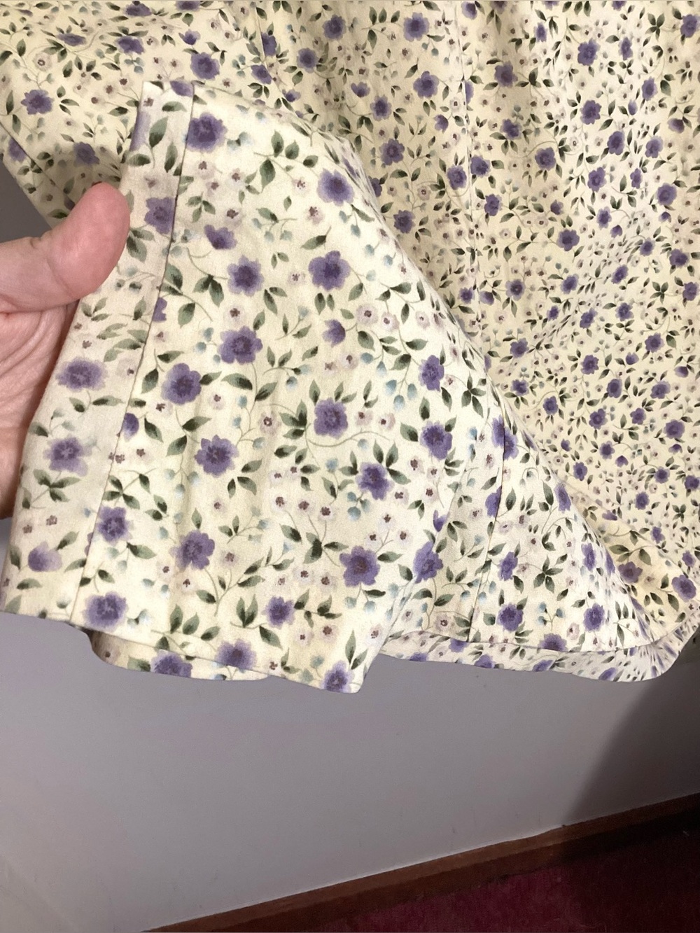 Vtg 90s Microfloral Sleeveless Midi Dress Sz 14 - Picture 10 of 15